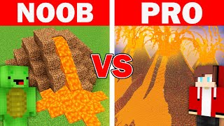 Minecraft NOOB vs PRO: BIGGEST VOLCANO HOUSE by Mikey Maizen and JJ (Maizen Parody) challenge