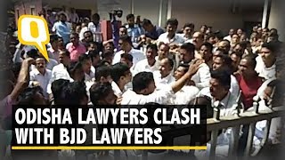 Odisha HC Bar Association \u0026 BJD Legal Front Clash Outside Court