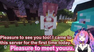 Kikirara Vivi \u0026 Houshou Marine's first interactions in Minecraft 【Eng Sub / Wholesome / hololive】