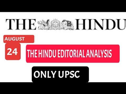 24august 2024the Hindu Editorial Analysis Only Upsc Youtube