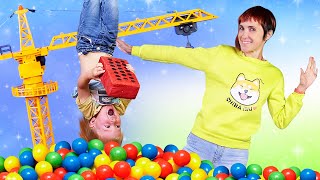 Подъёмный кран и Маша Капуки Кануки - Видео и песенки для детей - Игры про машинки