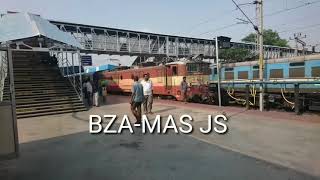 12078 BZA-MAS Jan Shatabdi departing Vijayawada Jn. with WAM-4 21320 Garuda pink strip