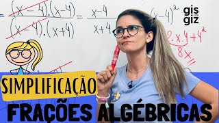 FRAÇÕES ALGÉBRICAS | SIMPLIFICAÇÃO DE FRAÇÕES ALGÉBRICAS | #03