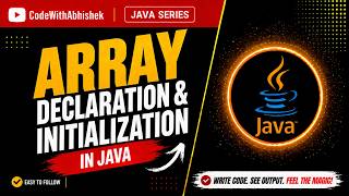 Array Declaration & Initialization in Java | Java Arrays Tutorial | Array in Java