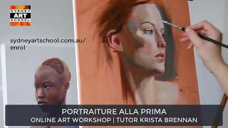 Speed Painting - Portrait Alla Prima - Krista Brennan
