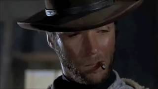 Badass Movie scene: Clint Eastwood Poncho trick