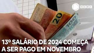 13º salário de 2024 começa a ser pago em novembro