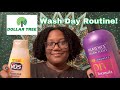 NATURAL HAIR WASH DAY ROUTINE USING ONLY DOLLAR TREE PRODUCTS!! 😍😱🤯 | Curly Tells