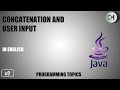 Concatenation | concatenation in java | user input in java | scanner in java