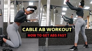 INTENSE CABLE ONLY AB WORKOUT | GET ABS FAST!!!