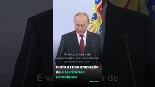 Putin assina anexação de 4 territórios ucranianos #shorts