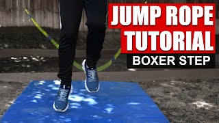JUMP ROPE EXERCISE TUTORIAL BOXER STEP (with slow motion) | COACH NATE K-G
