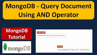 MongoDB - Query Document using AND Operator | MongoDB Tutorial for Beginners