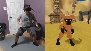 VRChat Kinect - Reality vs VR Comparison 1