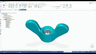#88 wing nut solid edge tutorial | wing nut 3d model in solid edge st 10 | wing nut cad