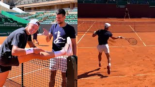 Novak Djokovic vs Holger Rune BRUTAL Practice Match - Monte Carlo 2024