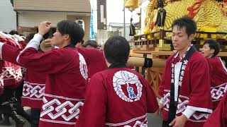 平成最後の枚岡祭り『宝箱太鼓台』一の鳥居付近