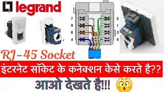 How To Connect Cat-6A Cable In Legrand RJ-45 Socket.