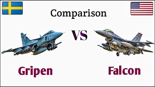 F-16 Fighting Falcon VS Saab JAS Gripen Fighter Jet | Gripen VS F-16 | Military Fighter Jet