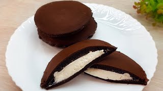 Dorayaki Oreo recipe! Super soft and delicious dessert! 4 ingredients #123