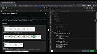 Linked List End Insertion | GFG Solution in C++ | Insert Node at End | GeeksforGeeks DSA