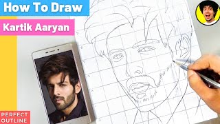 How to draw Kartik Aaryan || Kartik Aaryan Drawing Tutorial || Bhool Bhulaiyaa drawing