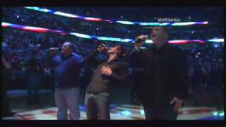 7th heaven sings the National Anthem at the Bulls / Lakers Game