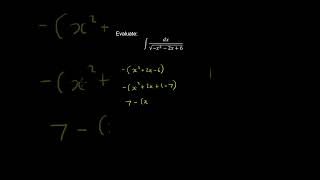 6.10f Integration by Completing the Square, u-substitution, Example - AP Calculus BC