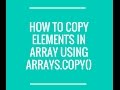 How to copy elements from one array to other in java?