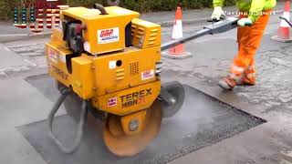 Tarmacadam Patch Repair In Residential Road [Fine Art And America Technology]