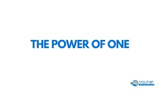 Watch this - The power of one