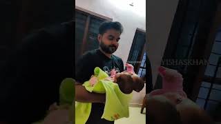 We have our 3 months old neza and nada baby clinging to their vappi #dad #baby #2022 #shorts