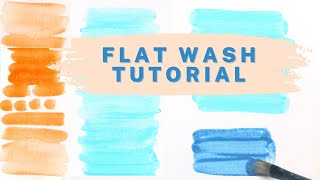 3 Minute Flat Wash Tutorial - Painting \u0026 Brushstrokes Tips