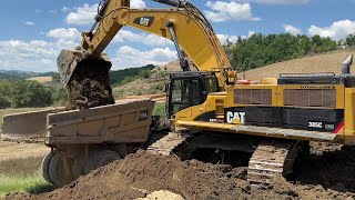 Caterpillar 385C Excavator Loading Dumpers For Road Construction-Sotiriadis/Labrianidis Mining Works