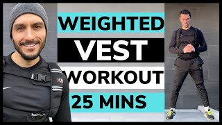 Weighted Vest Training // 25 Minute Weight Vest Workout At Home