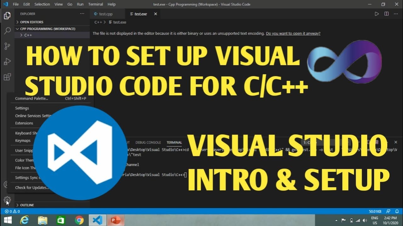 Visual Studio Intro And Setup How To Setup Visual Studio Code For C