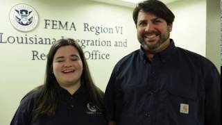 Louisiana Father and Daughter Serving Disaster Survivors. #WeAreFEMA