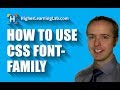 How To Use CSS font-family