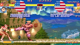 FT5 @ssf2xjr1: znoopyglobal (US) vs mrcarabano (US) [Super SF II X ssf2x ssf2 Fightcade] Dec 24