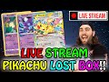 Pikachu Ex Best Card From Surging Sparks.. Maybe?!? Pikachu Ex Lost Box Live Stream!!