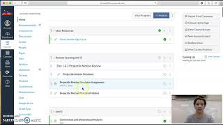 Physics Remote Learning: Canvas