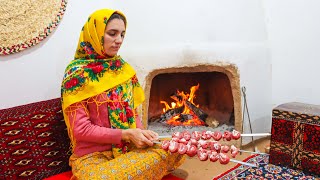 Far from Civilization : Morning Routine on a Snowy Day in the Coldest Village in Iran