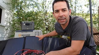 Off-Grid Cooler and Solar Setup with Ecoflow Battery and Massimo Solar