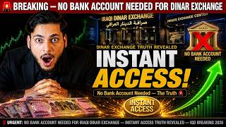 INSTANT ACCESS No Bank Account Needed The Truth About Your Dinar Exchange! 🚨 Iraqi Dinar News