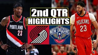 Portland Trail Blazers vs New Orleans Pelicans 2nd Qtr Feb 10, 2024 Highlights | NBA Season