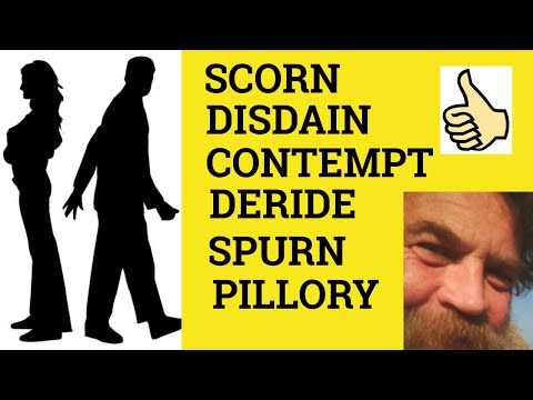 What is an example of disdain?
