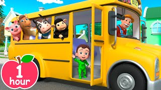 Wheels on The Bus Song | Animal Version | Newborn Baby Songs \u0026 Nursery Rhymes