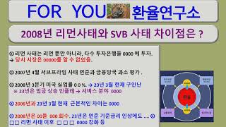 SVB와 과거 미국 은행 파산 사태 당시 경제 환경 비교 #  2008년 리먼 사태와 23년 SVB 사태 어떤 차이 있나 ?