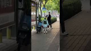"Robot Attacks Man on Scooter in China | Shocking CCTV Footage" #shorts #viralvideo