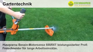 Husqvarna Benzin-Motorsense 555RXT leistungsstarker Profi Freischneider für lange Arbeitseinsätze.